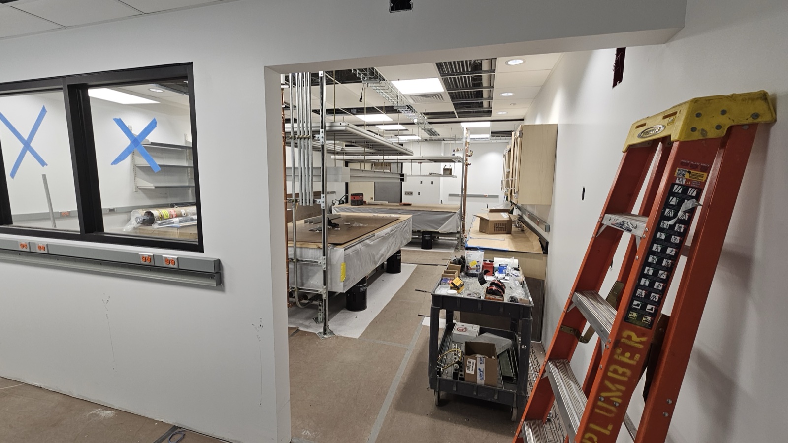 Lab renovation in progress, March 2026.