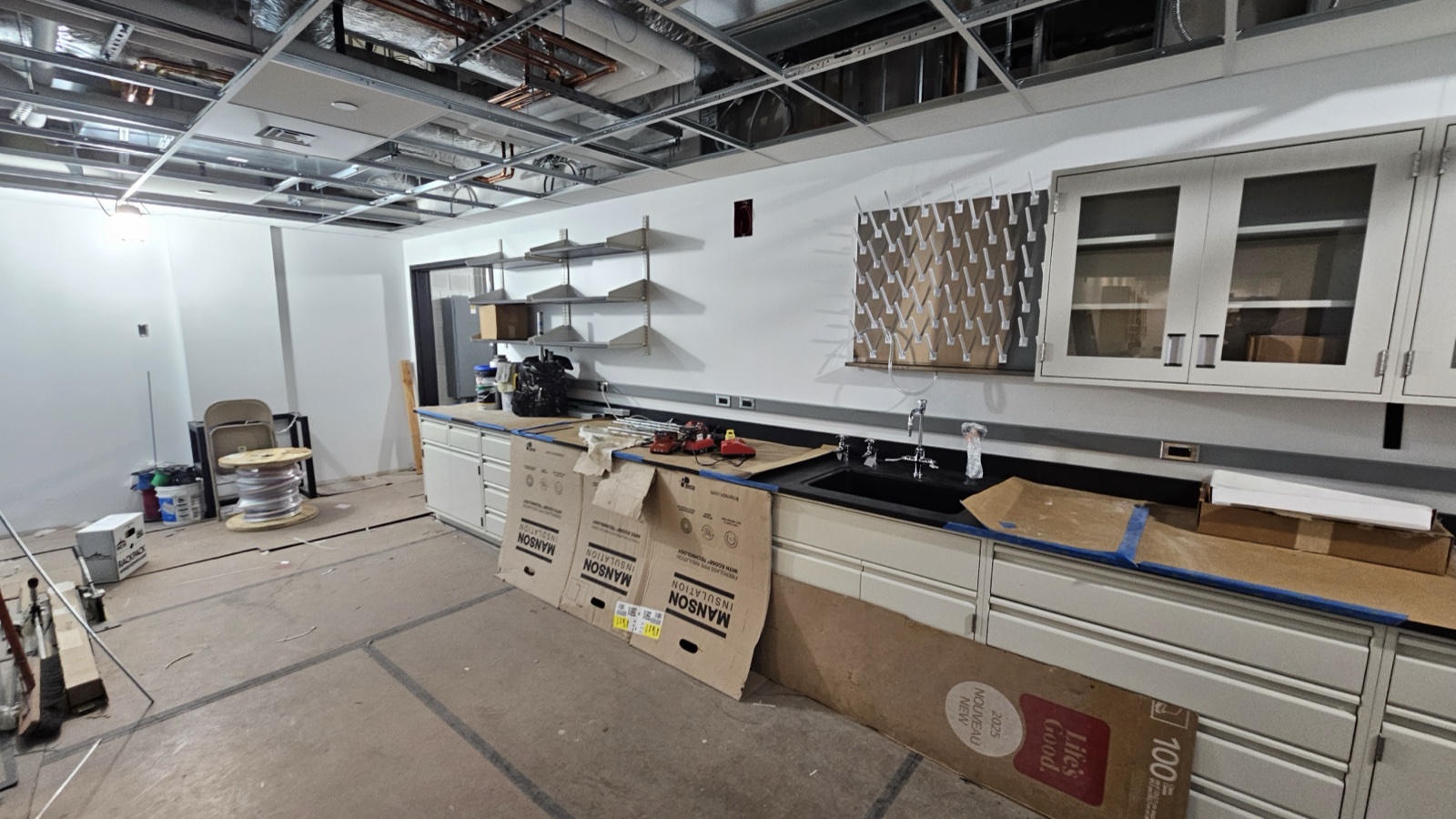 Lab renovation in progress, March 2026.