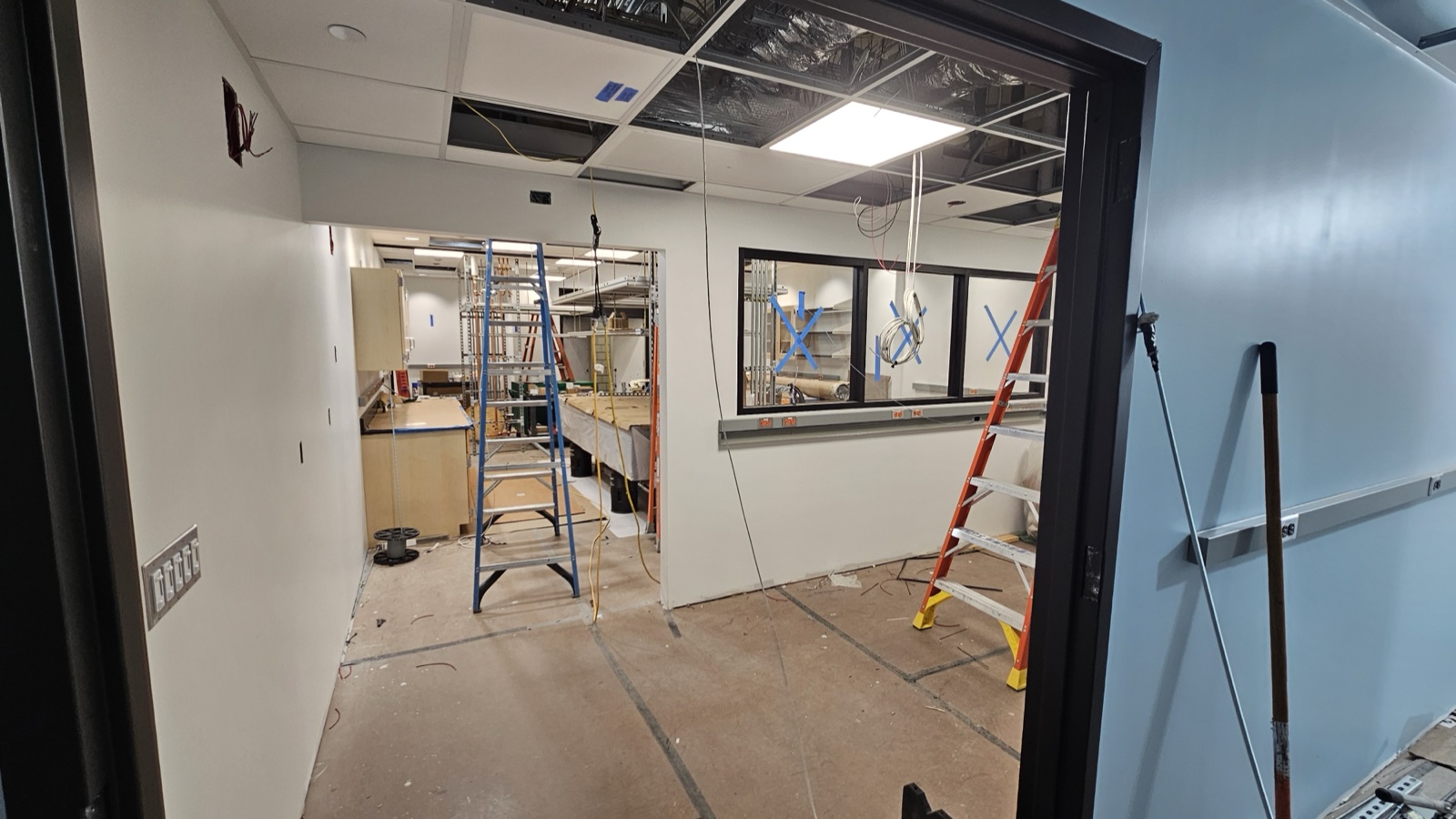 Lab renovation in progress, March 2026.