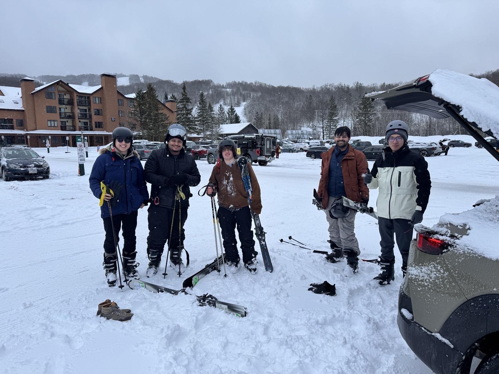Lab group on a ski trip, March 2026.